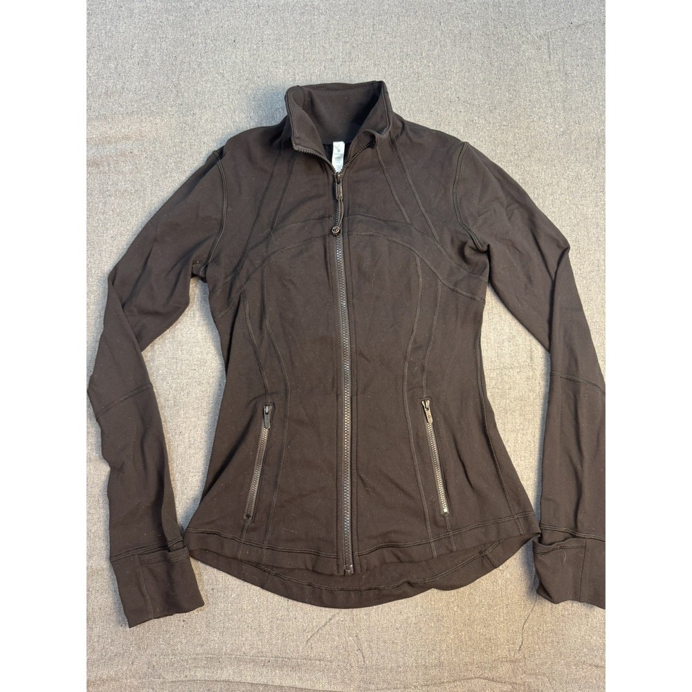 Lululemon Define Jacket Black Luon Size 6 Zip Up Activewear W4H98S